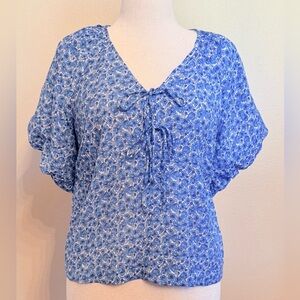 LOFT Blue Patterned Women's Blouse